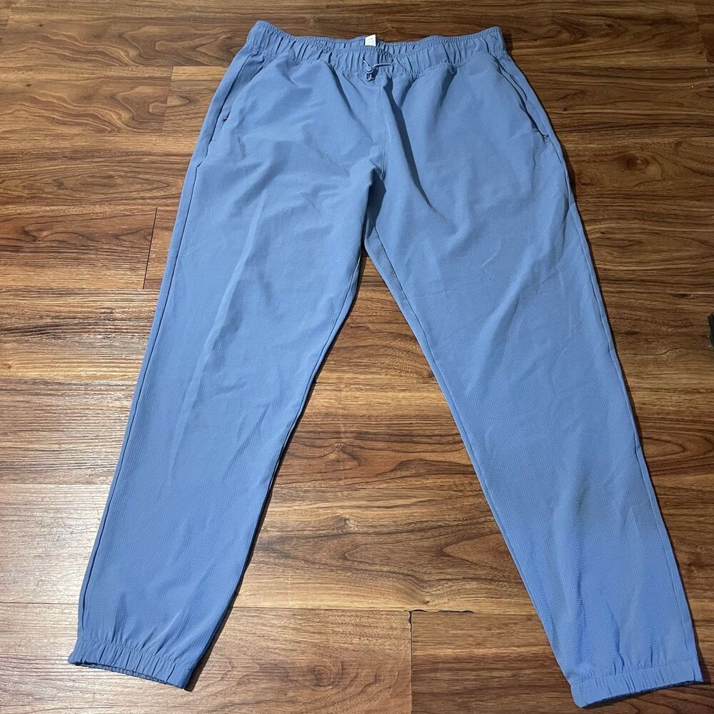 90 Degrees by Reflex Mini Venture Seersucker Joggers Blue Tapered Mens Size XL